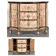Booth Harbor Hand Painted Sideboard 39"w Wood Chest Cabinet