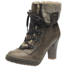 bottes compensées daim Mustang Shoes 1038602 Boots femme