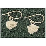 LogoArt Kansas State Wildcats 10K Gold 1/4 Dangle Earrings