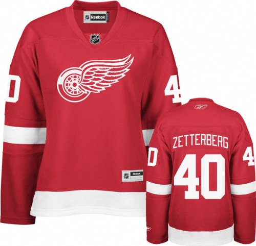 Reebok Detroit Red Wings Henrik Zetterberg Women's Premier Home Jersey Large