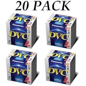 Click here to buy Panasonic DVM60EJ20P MiniDV Tapes 20 Pack For All MiniDV Cam by Panasonic.