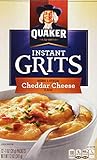 Quaker Oats Instant Grits, Real Cheddar Cheese, 12 Ounce