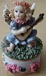 Decorative Angel Playing Guitar Candle Holder - 3 1/4 inches x 4 inches - Fits a 2 1/8 inch in diameter candle