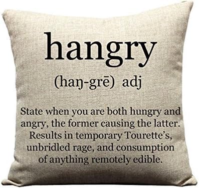 Hangry Definition Hangry pillow word pillow Case Joutletshop