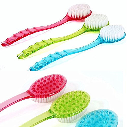 Bestrice New Long Handled Body Bath Shower Back Brush Scrubber Massager