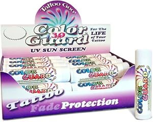 Tattoo Goo Aftercare - Lotion, Soap, Salve, Spray, Kit (Box of 24 Tins, Tattoo Goo Colour Guard Stick)