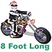 Gemmy 2812630 Airblown Inflatable - Skeleton Biker, 8 Feet Long