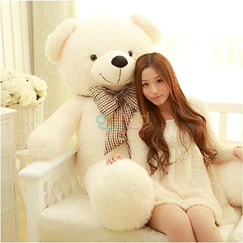 Bear Huge 100% Cotton Toy Best 90CM Soft Giant Big Plush white