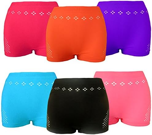 LADIES BOY SHORTS BOXER BRIEFS MESH DESIGN
