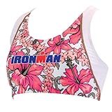 TYR Ironman Women's Print Workout Bikini Top, White, Extra Small