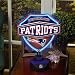 NFL New England Patriots Football Official Lighted Neon Shield Table Lamp