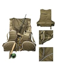 Sports: SF Super Light Fly Fishing Mesh Vest / Back Pack Adjustable Size (Fly Vest) - SF
