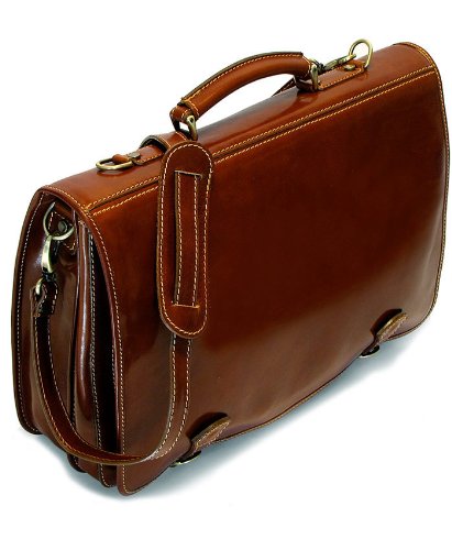 Cenzo Italian Leather Briefcase Attache