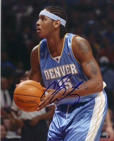 Carmelo Anthony Autographed Denver Nuggets 8x10 Photo