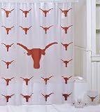 Texas Longhorns Combo 7 Piece Frosty Bathroom Set & 3 Piece Bath Rug Set