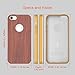 iPhone SE Case,Slicoo Wood Bamboo Cover Protective Slim Case For Apple iPhone 5S SE 5 - Rose Wood
