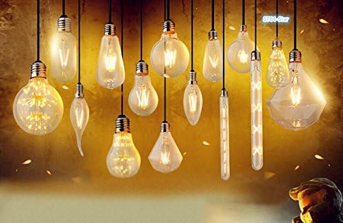 Best DD2® ST64 Dimmable 3W E26 Base Edison Bulbs,Retro LED Chandelier Tungsten Filament Light Candelabra Bulbs (1, ST64-Star)