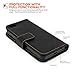 Yousave Accessories PU Leather Wallet Cover Case for iPhone 5S / 5 (Black Wallet)