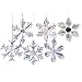 Kurt Adler 2" Glass Iridescent Snowflake Ornaments, 12-Piece Set
