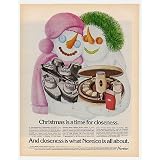 1972 Norelco Electric Razors Snowmen Print Ad (6688) by AdsPast.com