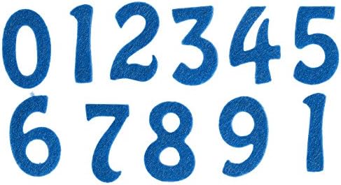 Feltfriend 11 Pieces Number Shaped Die Cut Felt (Blue)