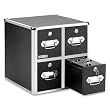 Vaultz Locking CD File Cabinet, 4 Drawers, 15.25 x 14.00 x 14.50 Inches - Black (VZ01049)