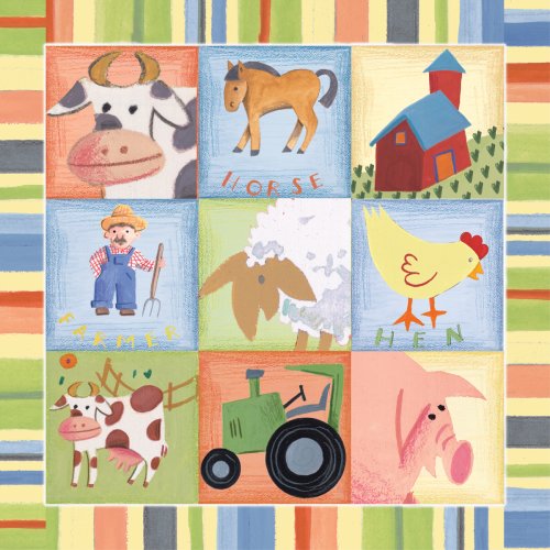 Art4Kids Barnyard Buddies II Mounted Art Print -18x18