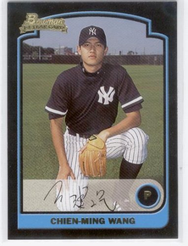 2003 Bowman # 202 Chien-Ming Wang RC - New York Yankees Rookie Baseball Card - In Protective Display Case