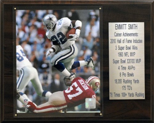 NFL Emmitt Smith Dallas Cowboys Career Stat Plaque