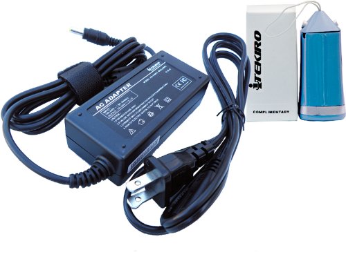 iTEKIRO Replacement Netbook AC Power Adapter Laptop Charger for Acer Aspire One KAV10 Including 2-Prong Power Cord + Free MP3 MP4 Mini Speaker