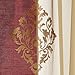 Regal Home Danbury 54-Inch by 84-Inch Embroidered Window Panel, Burgundy