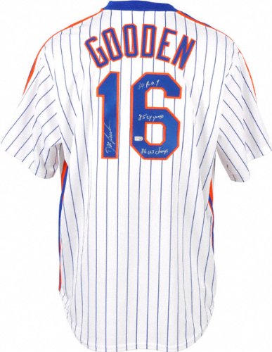 Dwight Gooden Autographed Jersey | Details: New York Mets, Cooperstown Collection, 3 Inscriptions