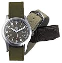 Khaki Military Watch with 3 Straps Gift Set
