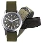 Khaki Military Watch with 3 Straps Gift Set