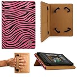 BLACK PINK Zebra Hard Cover Portfolio Jacket Mary Case, Stand Alone, Lightweight, Protective Slimline Sturdy, Flip Folio Book Style Design For Apple Ipad Mini (All Versions) 7.9-inch Tablet