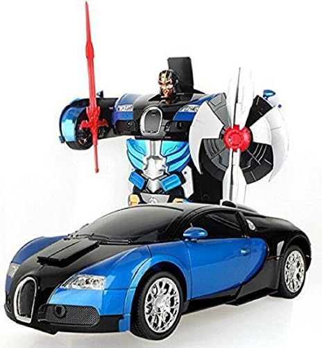Chevrolet Camaro Rc Radio Remote Control Bumblebee Transformers Drifting Car &amp; Robot with one touch transforming Blue