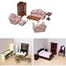 Melissa and Doug Deluxe Dollhouse Furniture Bundle Includes Living Room, Kitchen, and Bedroom Furniture