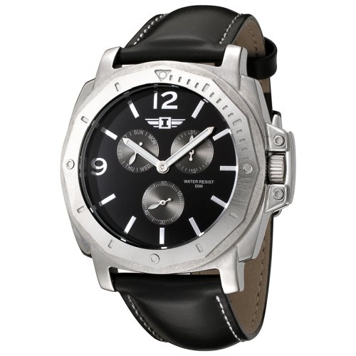 I By Invicta Men's Multi-Function Stainless Steel Black Leather<br />
            Watch #41703-001