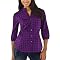 Converse&reg; One Star&reg; Asymmetrical Ruffle Top - Iris/Purple Check