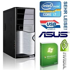 DEViLO Gamer-PC 1235 - Intel Core i7-2600K Quadcore 4x 3400MHz | 8GB DDR3-1333 | 1000 GB SATA2 | nVidia GeForce GTX550Ti 1024MB GDDR3, HDMI, DVI (FullHD+3DVision) | 22xDVD-RW | ASUS P8H61-M LE/USB3(B3) rev3.0 | 6-Kanal-Sound | Gigabit-LAN | 550W Netzteil | Microsoft Windows 7 Home Premium 64-Bit OEM