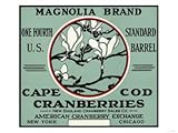 Cape Cod, Massachusetts - Magnolia Brand Cranberry Label Stretched Canvas Poster Print, 24x32