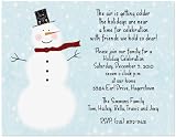 Snowman Christmas Party Invitations - Set of 20