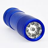 9 red LED Light Flashlight Aviator AAA Torch Astronomy, 7301 blue