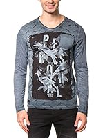 AMERICAN PEOPLE Camiseta Manga Larga Triton (Azul Marino)