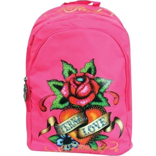 ED HARDY Pink Josh w/Stones Backpack Book Bag Laptop