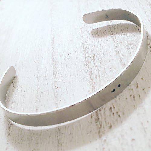 Semi Colon Adjustable Cuff Bracelet