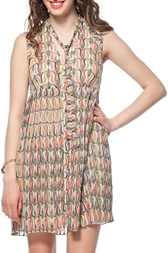 Vipart Womens Pleated Button-Down Casual Dress Multi 36