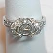 14K White Gold Diamond Semimount