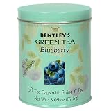 Bentley's Royal Blueberry Green Tea, 50 Tea Bag Tin (Pack of 4)