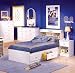 Contemporary Bedroom Collection in Pure White Finish By SouthShore Furniture